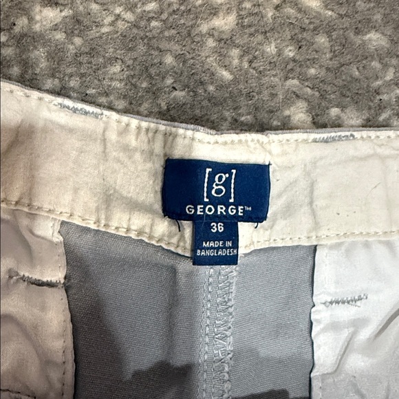 George Light Gray Flat Front Shorts - Picture 2 of 3